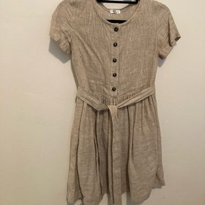 Linen City Pyne & Smith style dress size XS in beautiful classic linen color